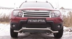 Зимняя заглушка решетки переднего бампера (с дхо и обвесом) РА Renault Duster HS дорестайлинг (2010-2015)