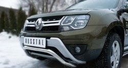 15 349 р. Защита переднего бампера (Ø63 мм волна, нержавейка) SLITKOFF  Renault Duster  HS (2015-2021) рестайлинг  с доставкой в г. Тамбов. Увеличить фотографию 2