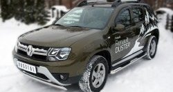 11 999 р. Защита переднего бампера (Ø75х42 мм, нержавейка) SLITKOFF  Renault Duster  HS (2015-2021) рестайлинг  с доставкой в г. Тамбов. Увеличить фотографию 4