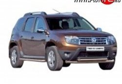 Защита порогов из круглой трубы диаметром 63.5 мм Металл Дизайн Renault Duster HS рестайлинг (2015-2021)