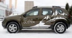 13 099 р. Широкая защита порогов (рестайлинг) Russtal Renault Duster HS рестайлинг (2015-2021) (Защита порогов с со скосами на торцах (вариант 1))  с доставкой в г. Тамбов. Увеличить фотографию 4