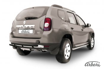 5 399 р. Защита заднего бампера Arbori Renault Duster HS дорестайлинг (2010-2015)  с доставкой в г. Тамбов. Увеличить фотографию 1