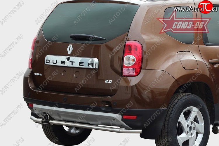 8 414 р. Защита заднего бампера 4x2 Souz-96 (d42) Renault Duster HS дорестайлинг (2010-2015)  с доставкой в г. Тамбов