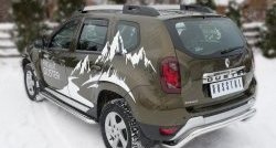 10 399 р. Защита заднего бампера (Ø63 мм волна, нержавейка) Russtal Renault Duster HS рестайлинг (2015-2021)  с доставкой в г. Тамбов. Увеличить фотографию 4