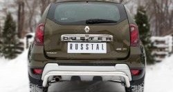 10 399 р. Защита заднего бампера (Ø63 мм волна, нержавейка) Russtal Renault Duster HS рестайлинг (2015-2021)  с доставкой в г. Тамбов. Увеличить фотографию 1