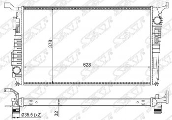 5 199 р. Радиатор двигателя SAT  Renault Duster  HS (2010-2021) дорестайлинг, рестайлинг  с доставкой в г. Тамбов. Увеличить фотографию 1
