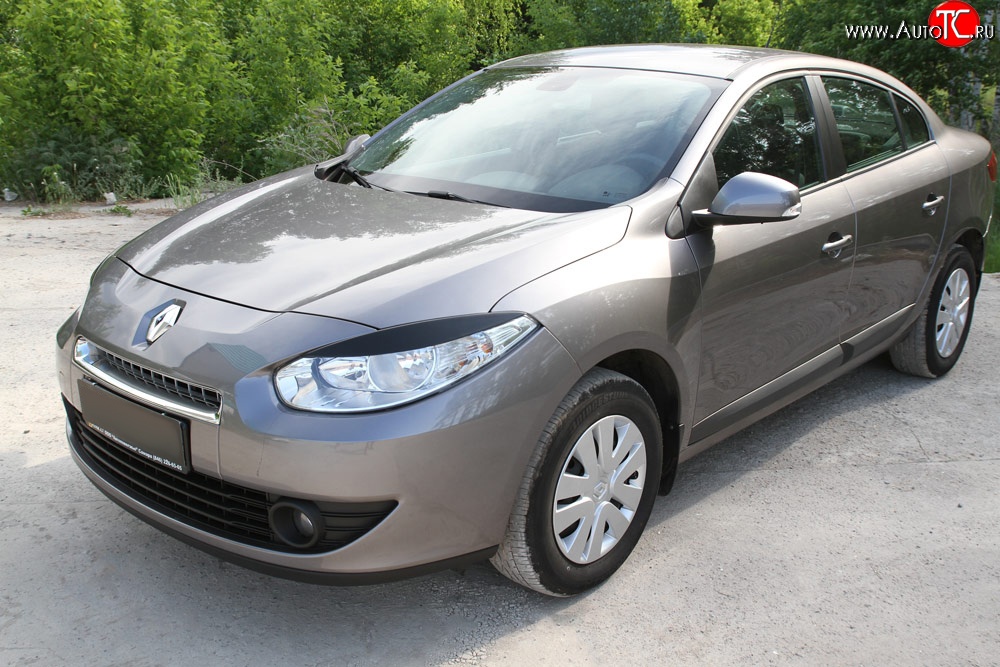 869 р. Реснички RA на фары дорестайлинг  Renault Fluence (2010-2012) дорестайлинг (Неокрашенные)  с доставкой в г. Тамбов