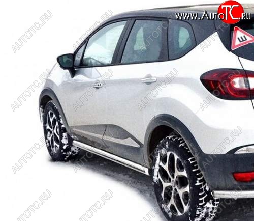 22 999 р. Защита порогов ТехноСфера (Техно Сфера) (нержавейка, 63.5 mm) Renault Kaptur дорестайлинг (2016-2020)  с доставкой в г. Тамбов