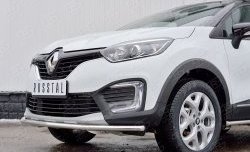 11 649 р. Защита переднего бампера (Ø42 мм, нержавейка) SLITKOFF  Renault Kaptur (2016-2020) дорестайлинг  с доставкой в г. Тамбов. Увеличить фотографию 4