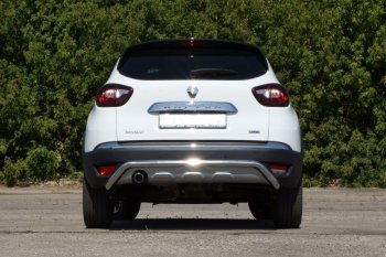 18 849 р. Защита заднего бампера Petroil Tuning Волна (d51) Renault Kaptur дорестайлинг (2016-2020) (Нержавеющая полированная сталь)  с доставкой в г. Тамбов. Увеличить фотографию 2