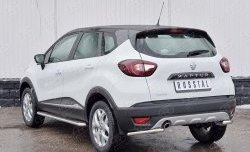 10 949 р. Защита заднего бампера (Ø42 мм уголки, нержавейка) Russtal Renault Kaptur дорестайлинг (2016-2020)  с доставкой в г. Тамбов. Увеличить фотографию 2