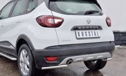 10 949 р. Защита заднего бампера (Ø42 мм уголки, нержавейка) Russtal Renault Kaptur дорестайлинг (2016-2020)  с доставкой в г. Тамбов. Увеличить фотографию 3