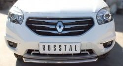 12 749 р. Одинарная защита переднего бампера диаметром 63 мм SLITKOFF Renault Koleos 1 Phase 2 (2011-2013)  с доставкой в г. Тамбов. Увеличить фотографию 2