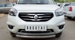 13 499 р. Одинарная защита переднего бампера диаметром 76 мм SLITKOFF  Renault Koleos  1 (2011-2016) Phase 2, Phase 3  с доставкой в г. Тамбов. Увеличить фотографию 3