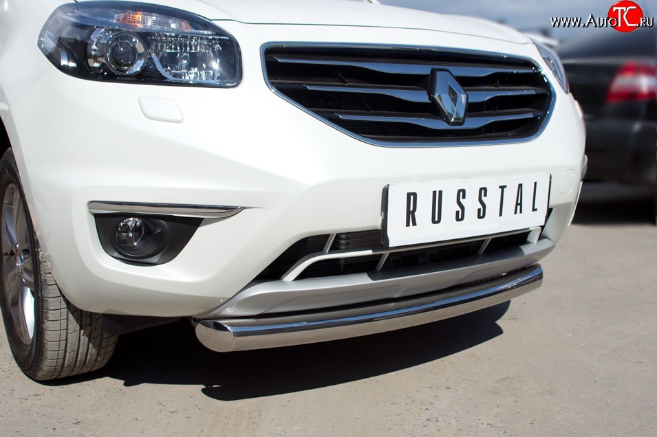 13 499 р. Одинарная защита переднего бампера диаметром 76 мм SLITKOFF  Renault Koleos  1 (2011-2016) Phase 2, Phase 3  с доставкой в г. Тамбов