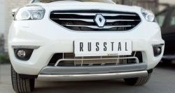 19 099 р. Защита переднего бампера (Ø75х42 мм, нержавейка) Russtal Renault Koleos 1 Phase 2 (2011-2013)  с доставкой в г. Тамбов. Увеличить фотографию 3