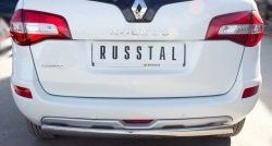 18 549 р. Защита заднего бампера (Ø75x42 мм, нержавейка) Russtal Renault Koleos 1 Phase 2 (2011-2013)  с доставкой в г. Тамбов. Увеличить фотографию 2