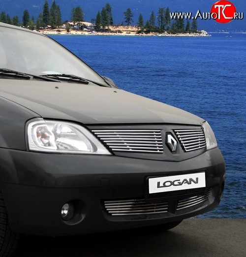 4 148 р. Декоративные вставки решетки радиатора Novline Renault Logan 1 дорестайлинг (2004-2010)  с доставкой в г. Тамбов