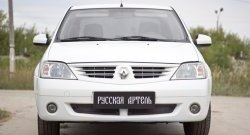 1 589 р. Защитная сетка решетки переднего бампера РА  Renault Logan  1 (2004-2010) дорестайлинг  с доставкой в г. Тамбов. Увеличить фотографию 2