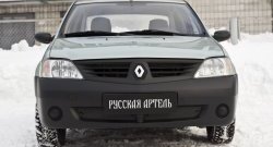 649 р. Зимняя заглушка решетки переднего бампера РА  Renault Logan  1 (2004-2010) дорестайлинг  с доставкой в г. Тамбов. Увеличить фотографию 2