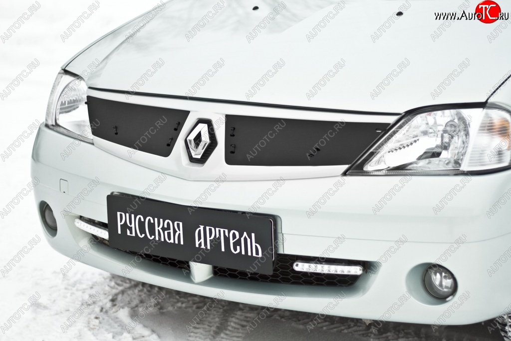 749 р. Зимняя заглушка решетки радиатора РА  Renault Logan  1 (2004-2010) дорестайлинг  с доставкой в г. Тамбов