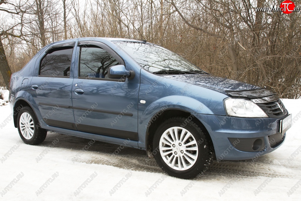 3 599 р. Молдинги RA (комплект)  Renault Logan  1 (2010-2016) рестайлинг (Поверхность глянец (под окраску), Неокрашенные)  с доставкой в г. Тамбов