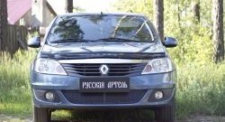 1 699 р. Защитная сетка решетки переднего бампера РА  Renault Logan  1 (2010-2016) рестайлинг  с доставкой в г. Тамбов. Увеличить фотографию 3