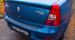 1 339 р. Защитная накладка на задний бампер RA  Renault Logan  1 (2010-2016) рестайлинг  с доставкой в г. Тамбов. Увеличить фотографию 4