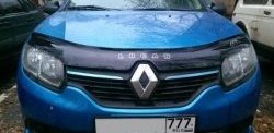 999 р. Дефлектор капота Russtal Renault Logan 2 дорестайлинг (2014-2018)  с доставкой в г. Тамбов. Увеличить фотографию 1