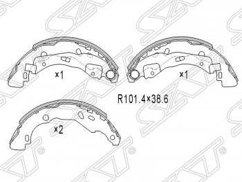 Колодки тормозные задние SAT Renault Logan Stepway (2018-2024)