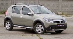 3 099 р. Молдинги дверей RA (узкие, комплект) Renault Sandero (BS) (2009-2014) (Поверхность шагрень)  с доставкой в г. Тамбов. Увеличить фотографию 2