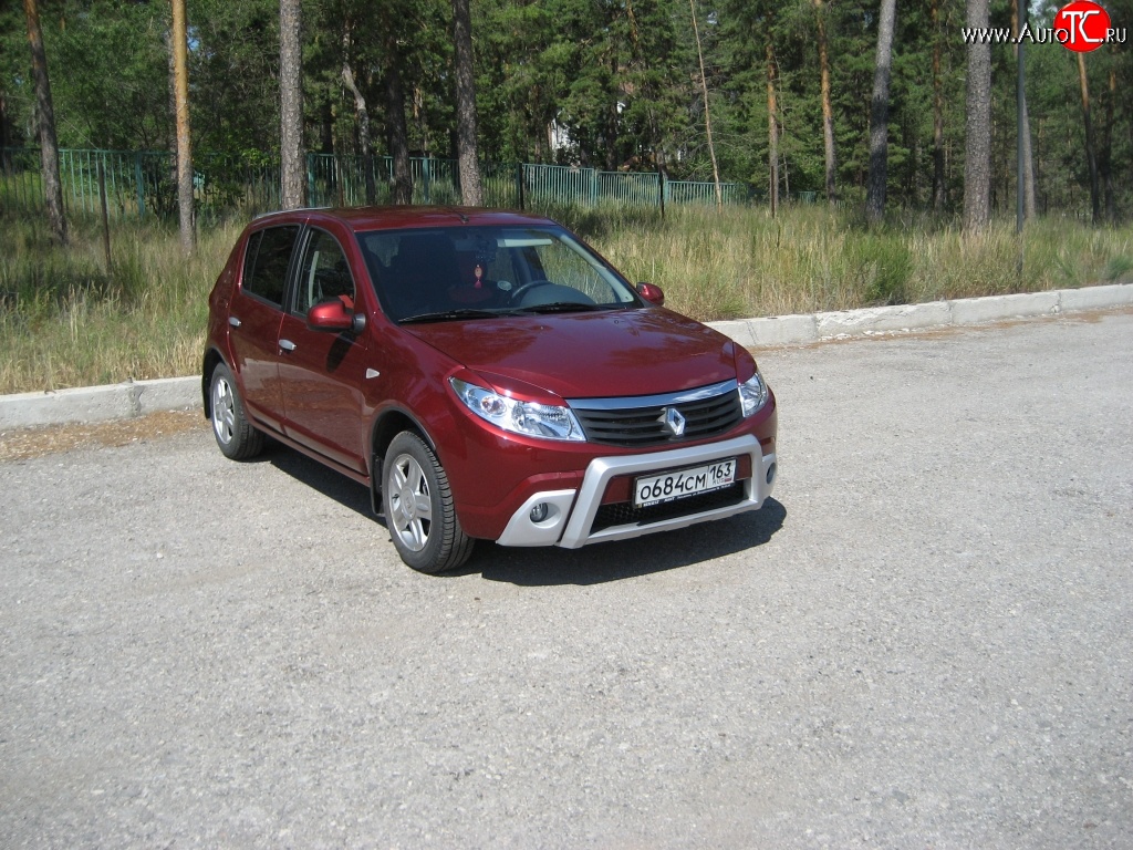 1 549 р. Накладки на противотуманные фары на KART RS Renault Sandero (BS) (2009-2014) (Тисненный пластик)  с доставкой в г. Тамбов