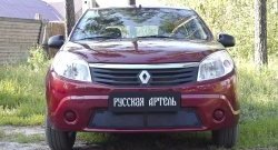 1 799 р. Защитная сетка решетки переднего бампера РА Renault Sandero (BS) (2009-2014)  с доставкой в г. Тамбов. Увеличить фотографию 2