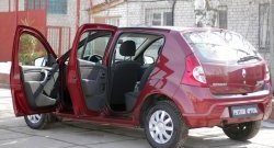 2 099 р. Накладки порожков салона RA Renault Sandero (BS) (2009-2014) (Комплект (передние+задние))  с доставкой в г. Тамбов. Увеличить фотографию 6