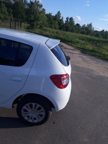 6 499 р. Спойлер INMAX Renault Sandero (B8) дорестайлинг (2014-2018) (неокрашенный)  с доставкой в г. Тамбов. Увеличить фотографию 3