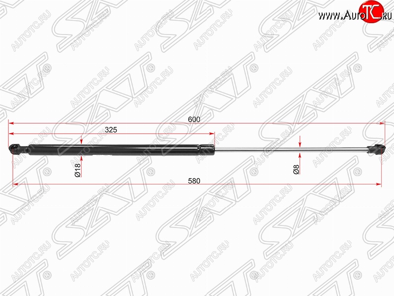 649 р. Газовый упор капота SAT  Renault Sandero  (B8) - Sandero Stepway  (B8)  с доставкой в г. Тамбов