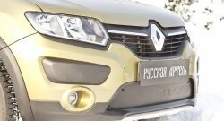 899 р. Зимняя заглушка решетки переднего бампера Stepway РА  Renault Sandero Stepway  (B8) (2014-2018) дорестайлинг  с доставкой в г. Тамбов. Увеличить фотографию 3