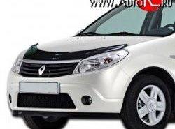 2 699 р. Дефлектор капота NovLine Renault Sandero (BS) (2009-2014)  с доставкой в г. Тамбов. Увеличить фотографию 1