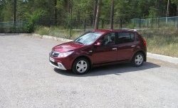 2 799 р. Низкая накладка Kart на передний бампер Renault Sandero (BS) (2009-2014) (Неокрашенная)  с доставкой в г. Тамбов. Увеличить фотографию 2