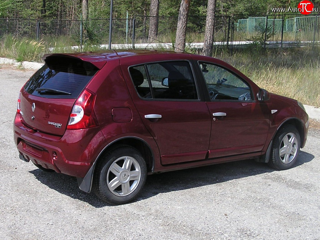 4 649 р. Спойлер Kart RS 2 Renault Sandero (BS) (2009-2014) (Неокрашенный)  с доставкой в г. Тамбов