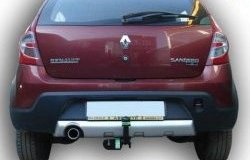 8 599 р. Фаркоп (Stepway) Лидер Плюс  Renault Sandero Stepway  (BS) (2010-2014) (Без электропакета)  с доставкой в г. Тамбов. Увеличить фотографию 1