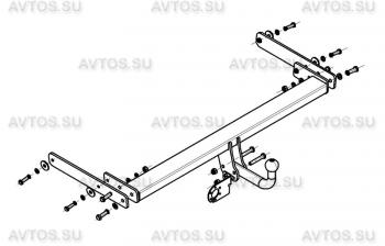 6 949 р. Фаркоп (условно-съемный шар) AvtoS  Seat Ateca  5FP (2016-2024), Skoda Kodiaq  NU7 (2017-2021), Volkswagen Tiguan  Mk2 (2016-2022)  с доставкой в г. Тамбов. Увеличить фотографию 3