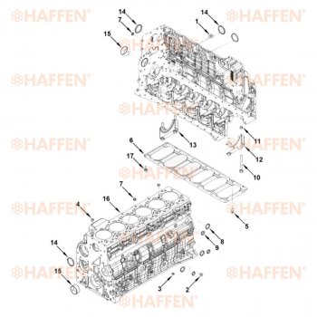 114 999 р. Блок цилиндров (6ISBe, 6ISDe V=6.7) HAFFEN    с доставкой в г. Тамбов. Увеличить фотографию 11