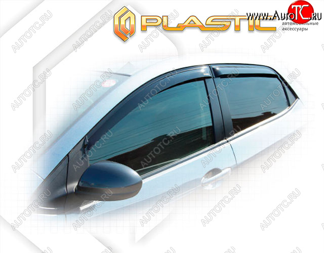 2 699 р. Ветровики дверей Classic полупрозрачный CA Plastic на Mazda Demio  2007-2014  с доставкой в г. Тамбов