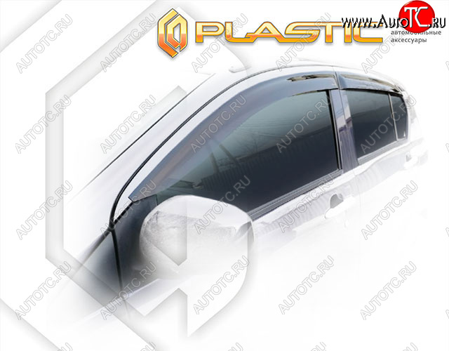 1 999 р. Ветровики дверей CA-Plastic  Subaru Pleo Plus  LA300F, LA310F (2012-2017) хэтчбек 5 дв. дорестайлинг, хэтчбек 5 дв. рестайлинг (Classic полупрозрачный)  с доставкой в г. Тамбов