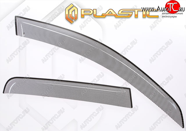 2 099 р. Дефлектора окон CA-Plastic  Лада Гранта FL  2191 (2018-2025) лифтбэк рестайлинг (серия Шелкография черная, Без хром. молдинга)  с доставкой в г. Тамбов