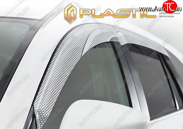2 199 р. Ветровики дверей CA-Plastic  Лада Ларгус (2021-2025) рестайлинг R90 (Серия Art серебро)  с доставкой в г. Тамбов