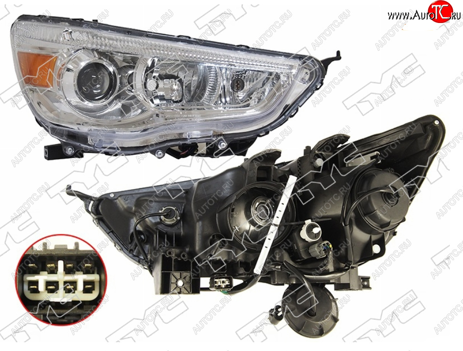 13 699 р. Правая фара (галоген, с электрокорректором) TYC  Mitsubishi ASX (2010-2020) дорестайлинг, 1-ый рестайлинг, 2-ой рестайлинг  с доставкой в г. Тамбов