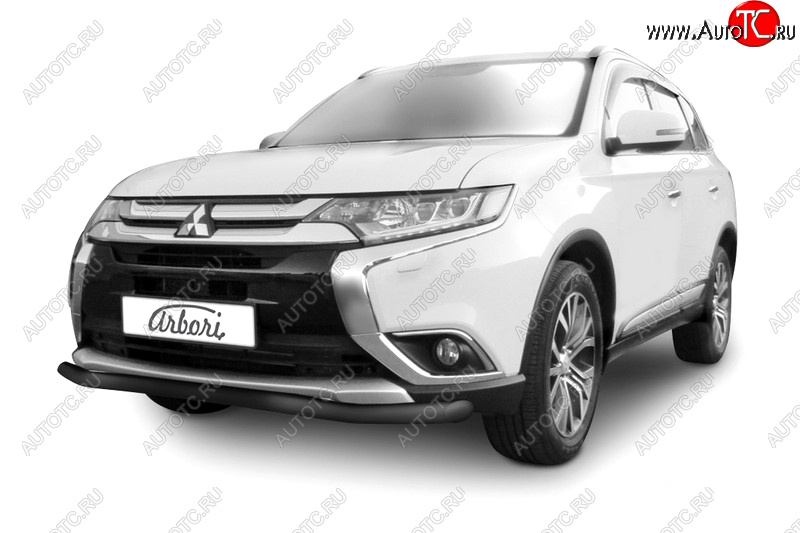 11 699 р. Защита переднего бампера (диаметр 57 мм) Arbori Mitsubishi Outlander GF 2-ой рестайлинг (2015-2018)  с доставкой в г. Тамбов