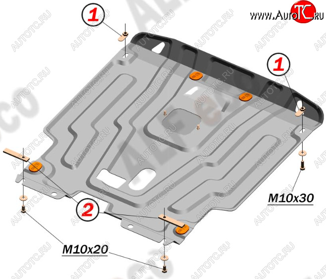 15 399 р. Защита картера двигателя и КПП Alfeco  Chevrolet Lacetti ( седан,  универсал,  хэтчбек) (2002-2013) (Алюминий 4 мм)  с доставкой в г. Тамбов